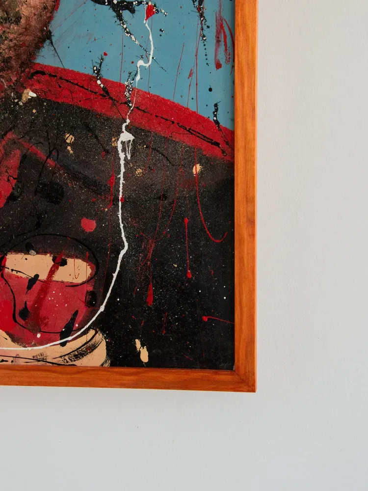 Nina, le portrait en bleu et rouge N°137 JulEpr