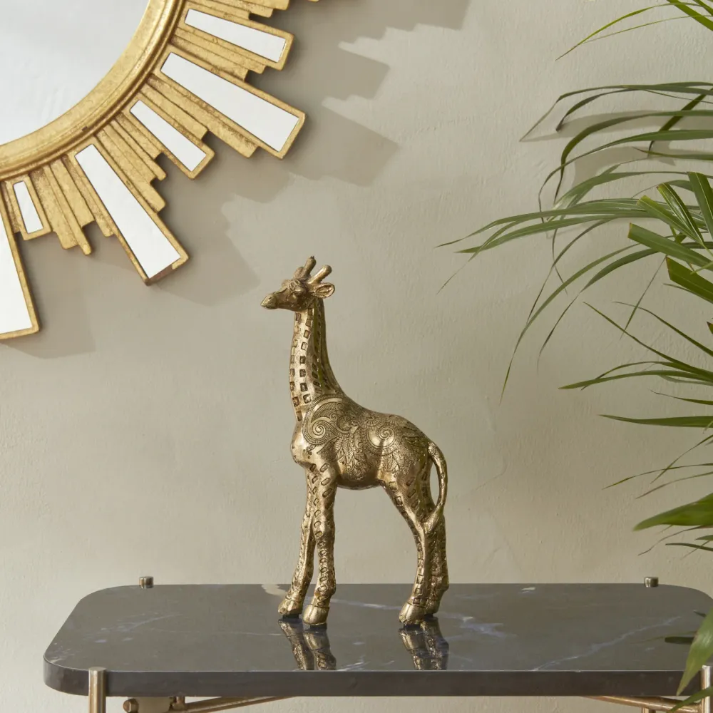 Karaca Home Statuette Girafe Or