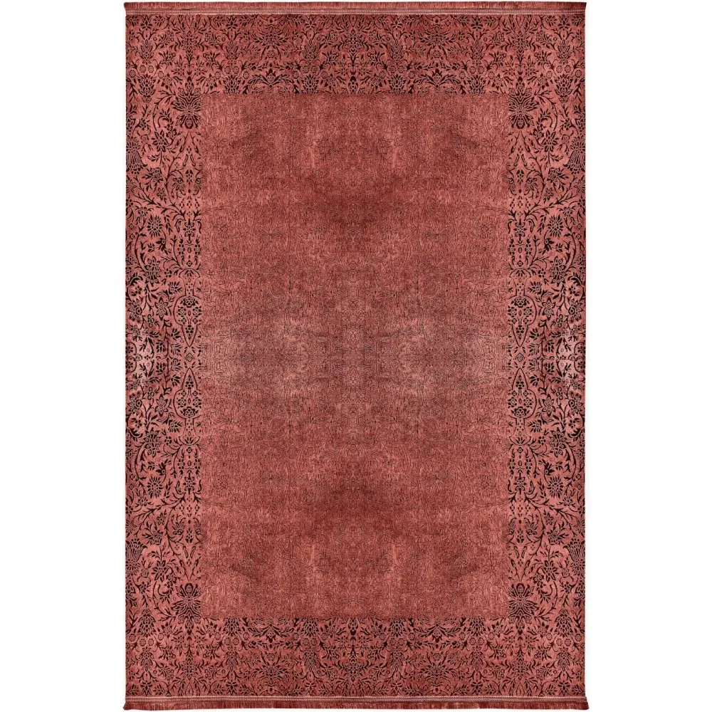Tapis Kaşmir Halı Viscose Premium Damask couleur saumon, 80x150 cm KARACA