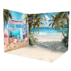 Kate Été Plage Flamant rose Van Mer Ensemble de chambre