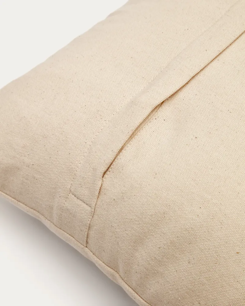 Housse coussin Zaira 100% coton et velours blanc 45 x 45 cm Kave Home Mauritius Mu