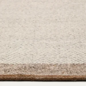 Tapis de couloir Nifelia jacquard en laine beige 200 x 80 cm Kave Home Mauritius Mu