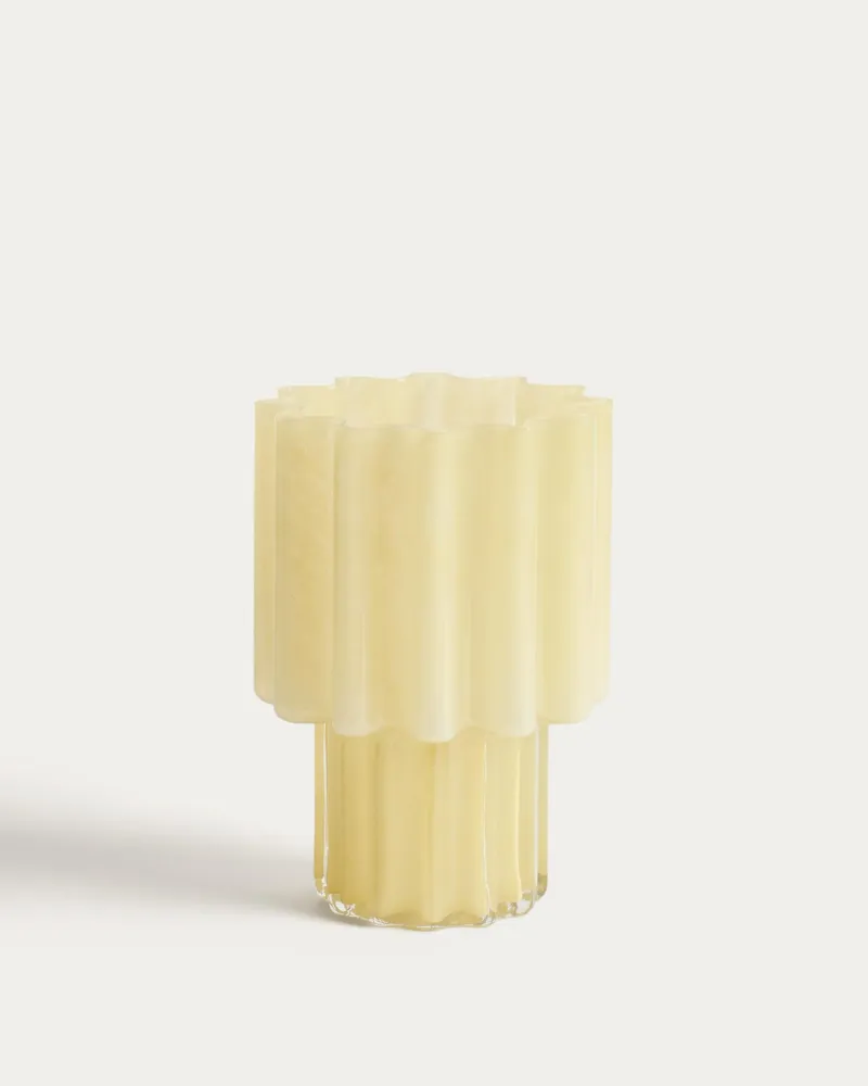 Vase Cristila en verre jaune 25 cm Kave Home Mauritius