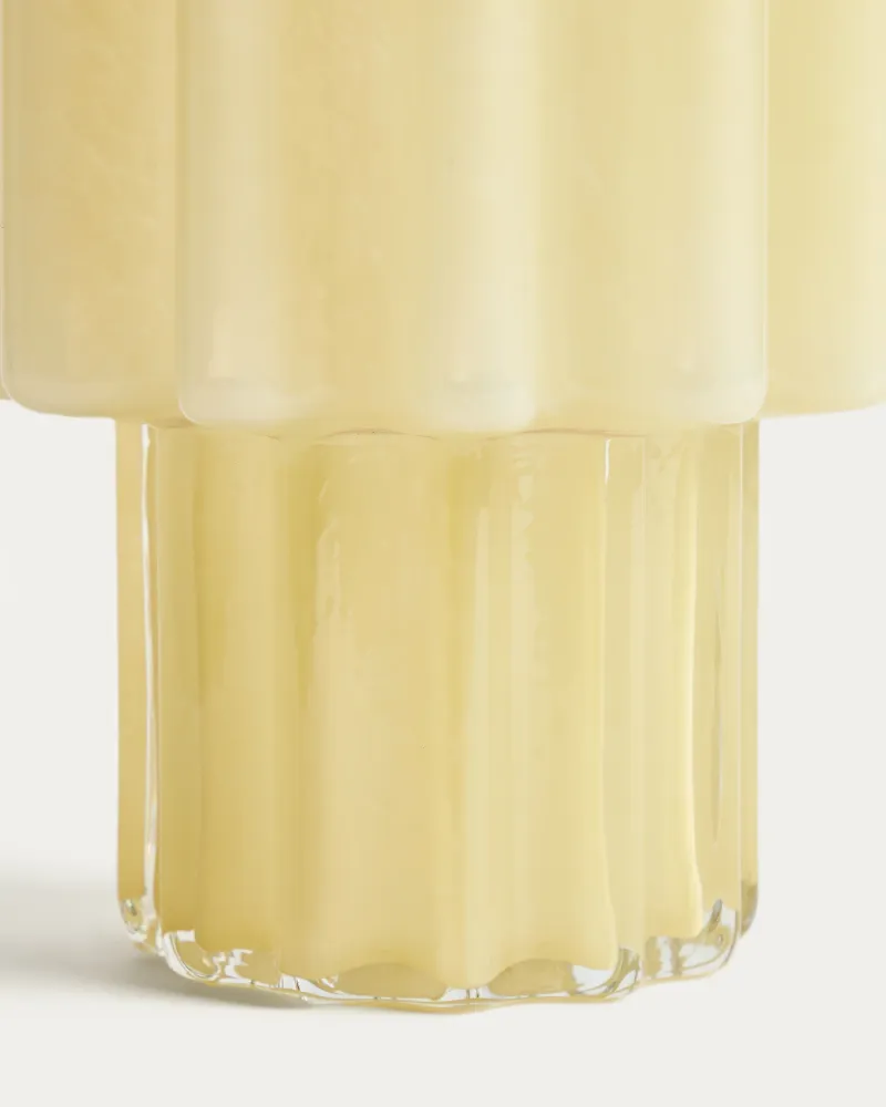 Vase Cristila en verre jaune 25 cm Kave Home Mauritius