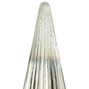 Kerstboom Geribbeld Glas Zilver/Transparant Groot