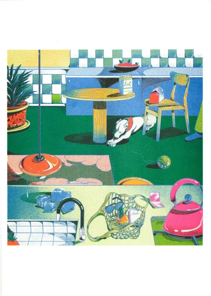 Affiche Quad Quad Room 12 x 17po B. Panicha Kiblind Atelier