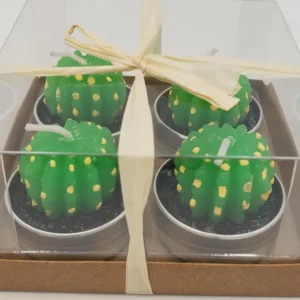 Juego de 4 mini velas de cactus Kitchen Depot