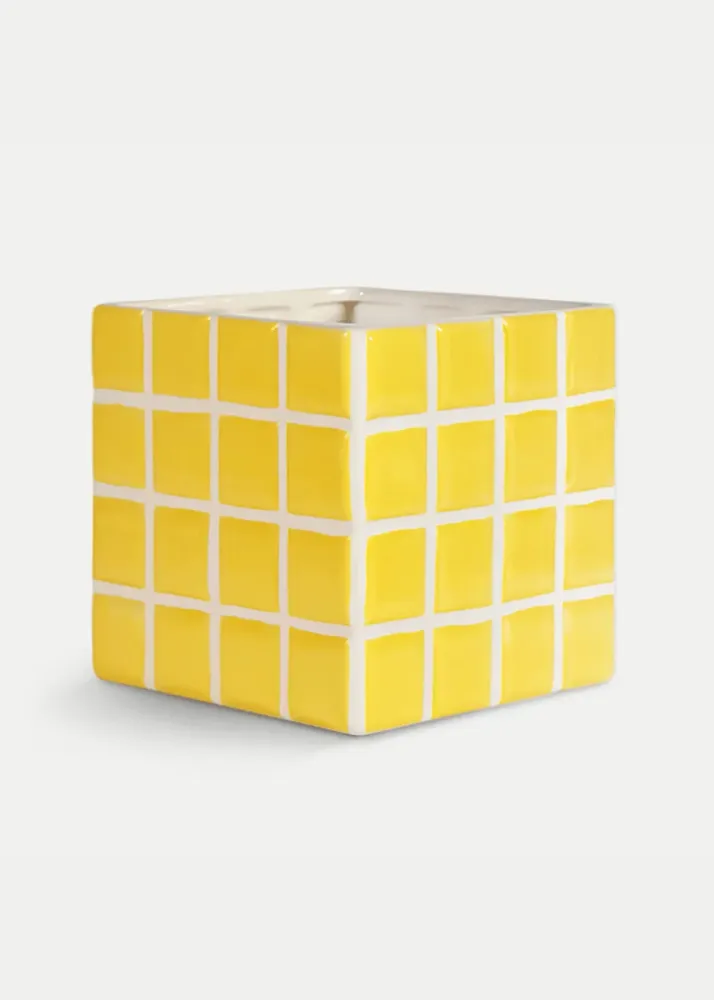 Cache-Pot Tuiles Jaunes &Klevering