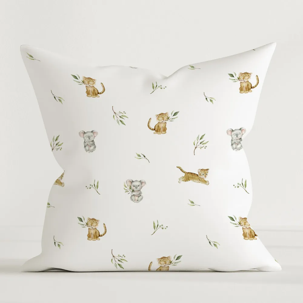 "Koala & Tigre" Premium Coussin décoratif pour enfants