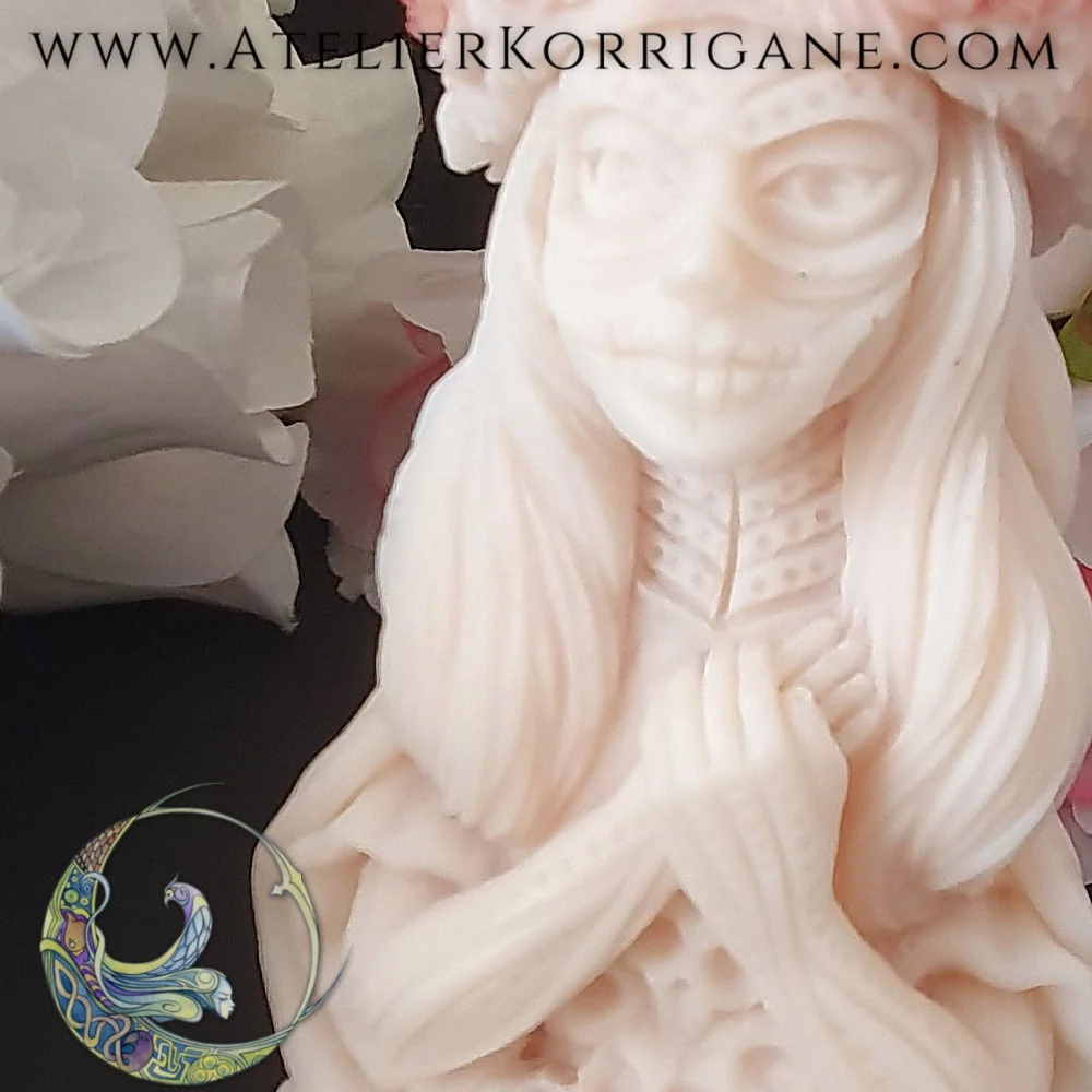 Bougie Dí de los Muertos en cire de soja bio Korrigane