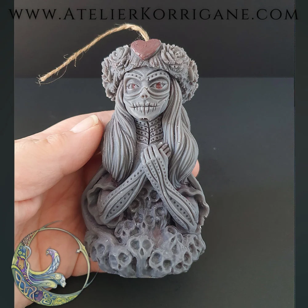 Bougie Dí de los Muertos en cire de soja bio Korrigane