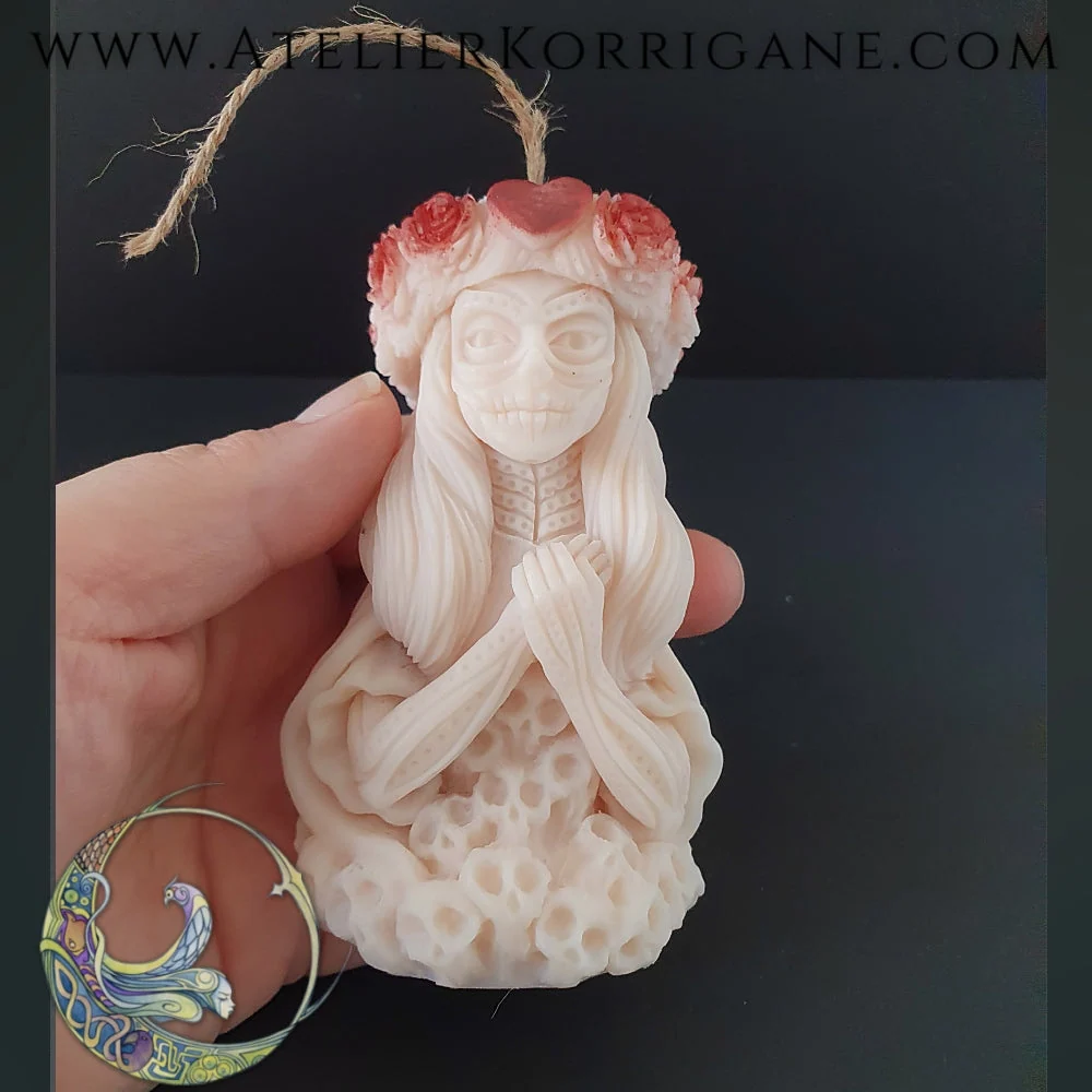 Bougie Dí de los Muertos en cire de soja bio Korrigane