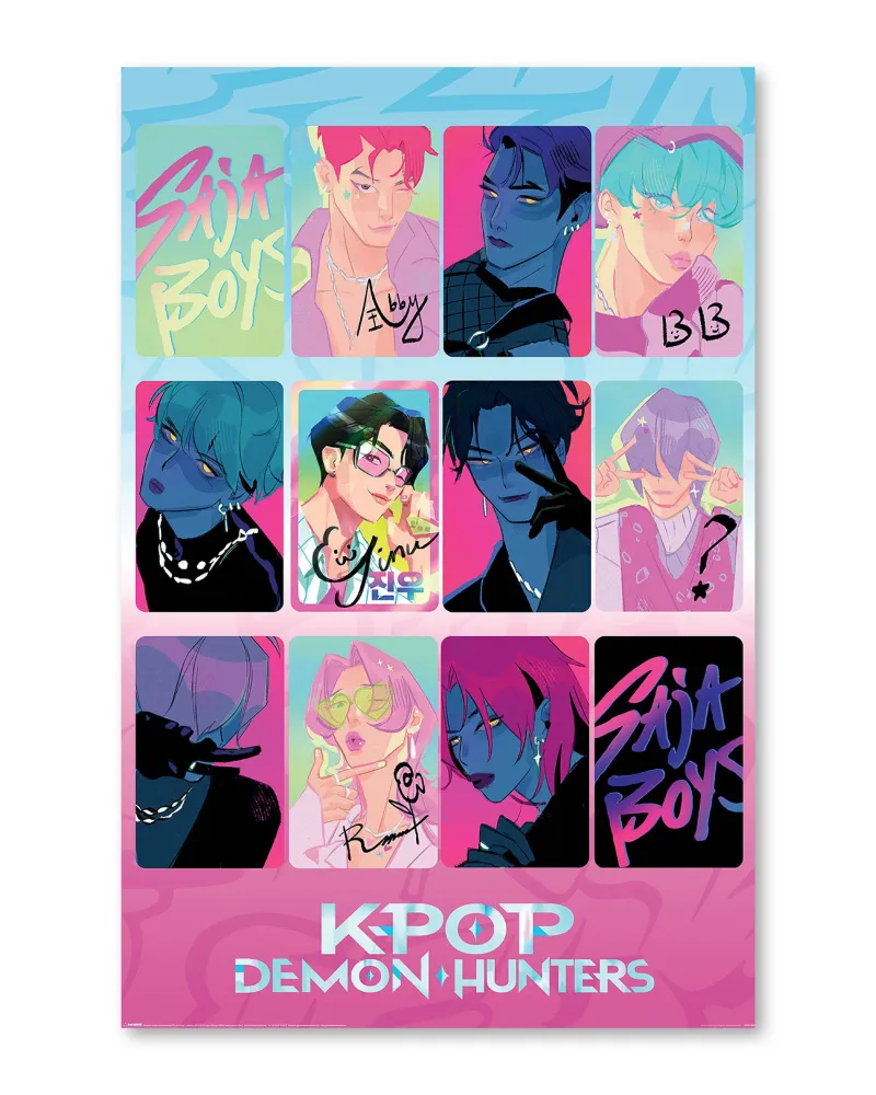 K-Pop Demon Hunters Poster Set Huntrix & Saja Boys
