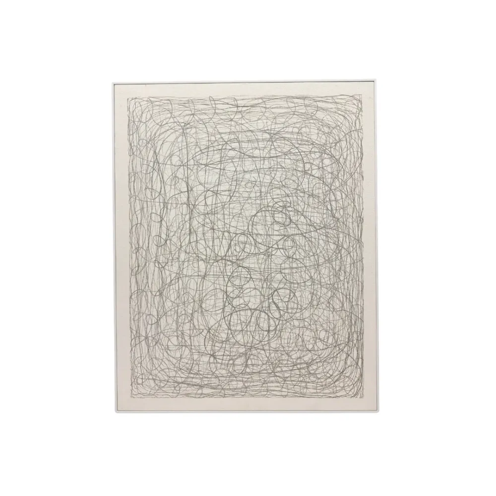 Kunstwerk - 80 cm x 100 cm - Cadre blanc - Imprimé - Aura