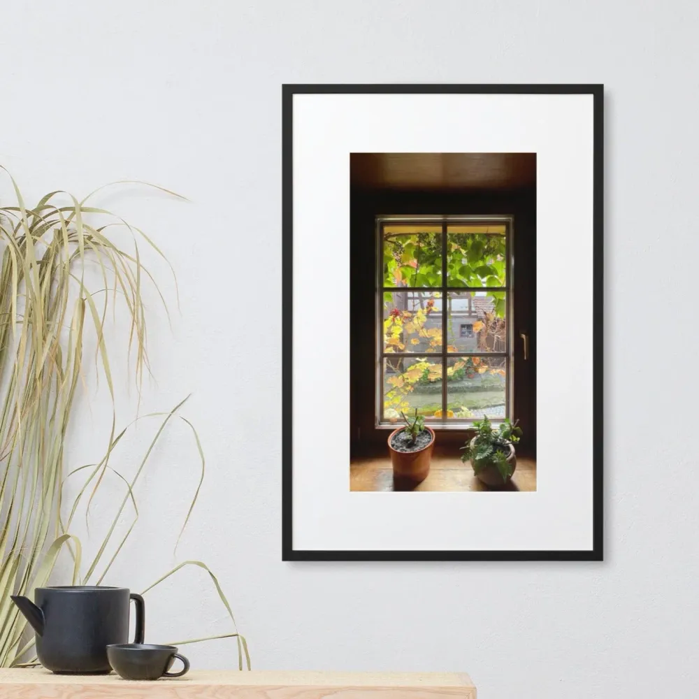 Fenêtre d'automne Fenêtre d'automne de Margersdorf - Affiche dans un cadre avec passe-partout Kuratoren von artlia