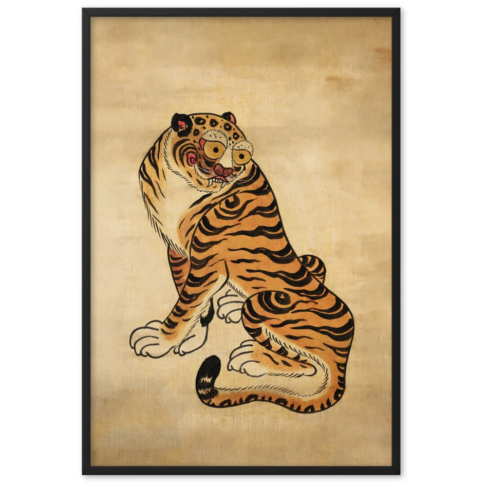 tigre amical - affiche dans le cadre Kuratoren von artlia