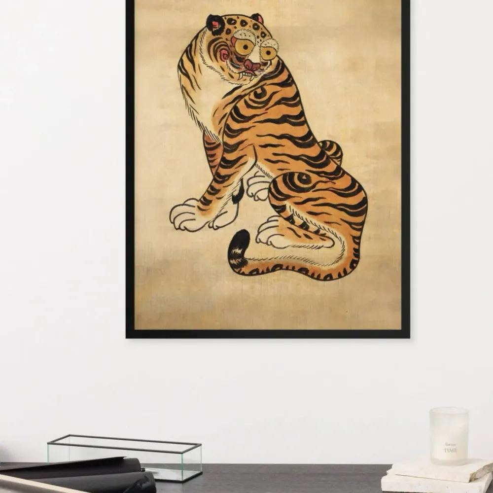 tigre amical - affiche dans le cadre Kuratoren von artlia