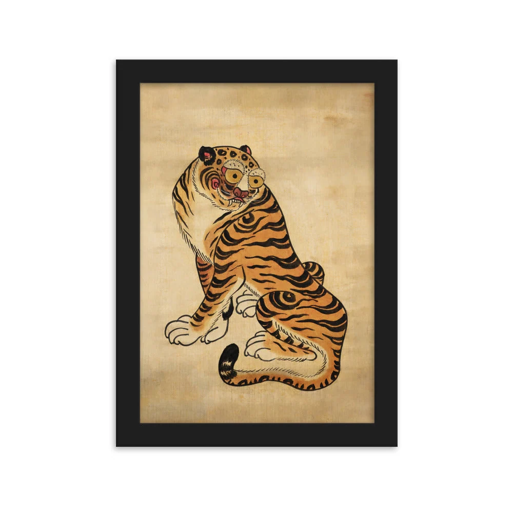tigre amical - affiche dans le cadre Kuratoren von artlia