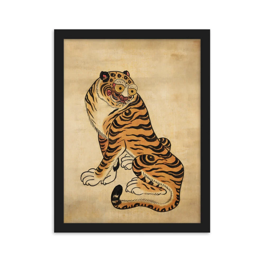 tigre amical - affiche dans le cadre Kuratoren von artlia