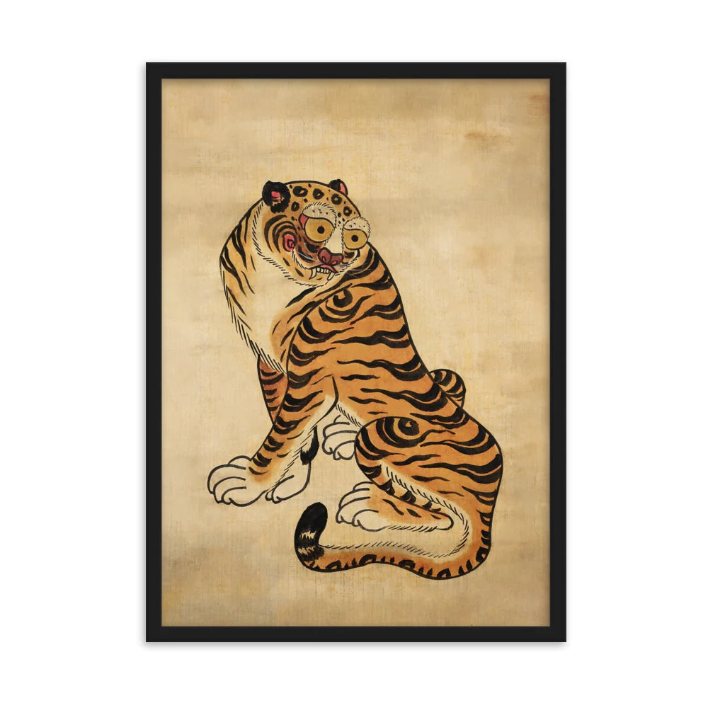 tigre amical - affiche dans le cadre Kuratoren von artlia