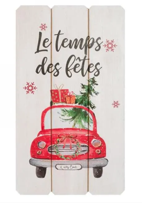 Plaque Murale "Le temps des fêtes! La boutique Zagaju & cie