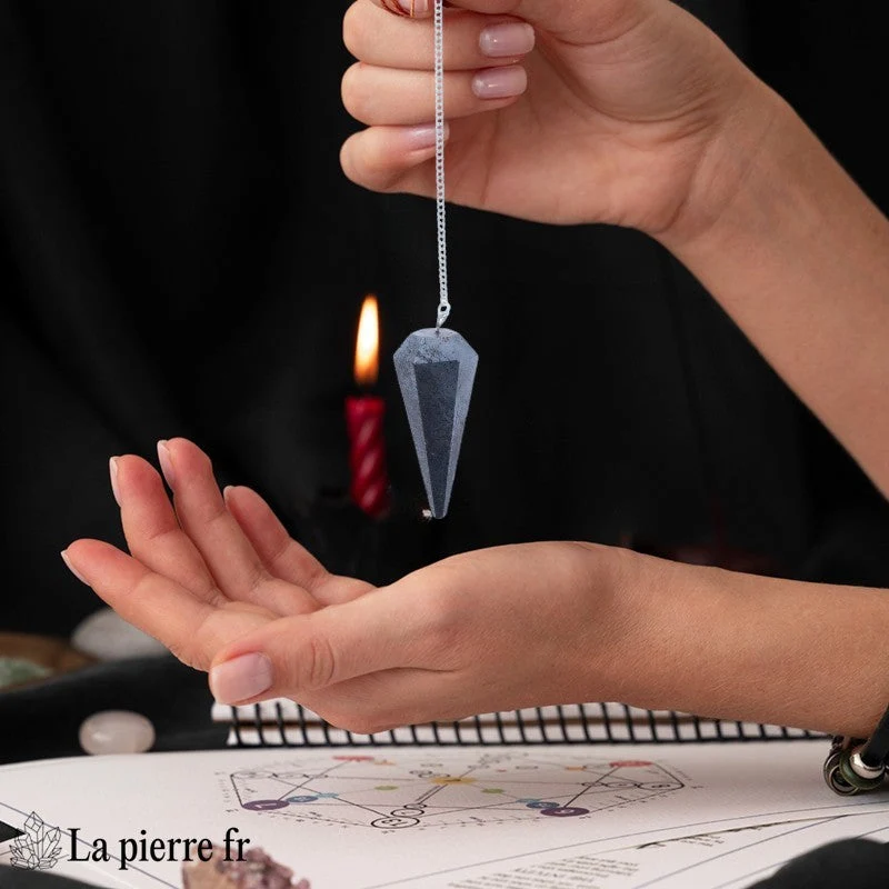 Pendule en Hématite Facettée La Pierre Fr