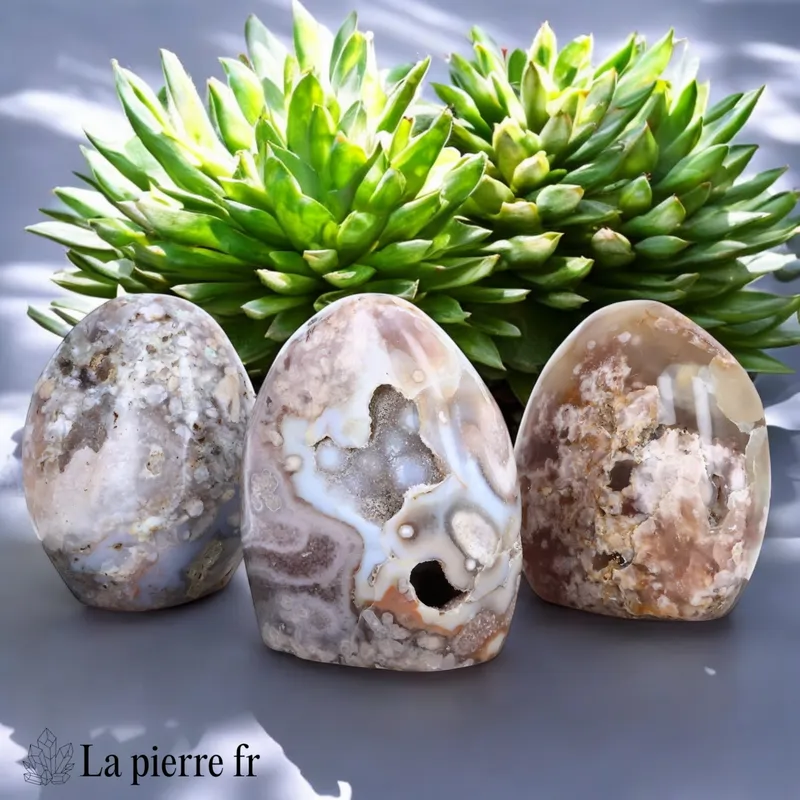 Pierre en Agate Fleur - Forme Libre La Pierre Fr