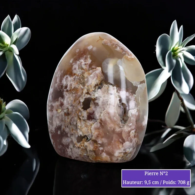 Pierre en Agate Fleur - Forme Libre La Pierre Fr