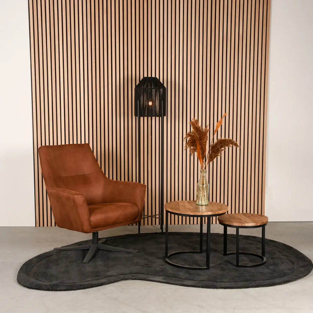 LABEL51 Tapis Mody - Anthracite - Synthétique - 160x230 cm