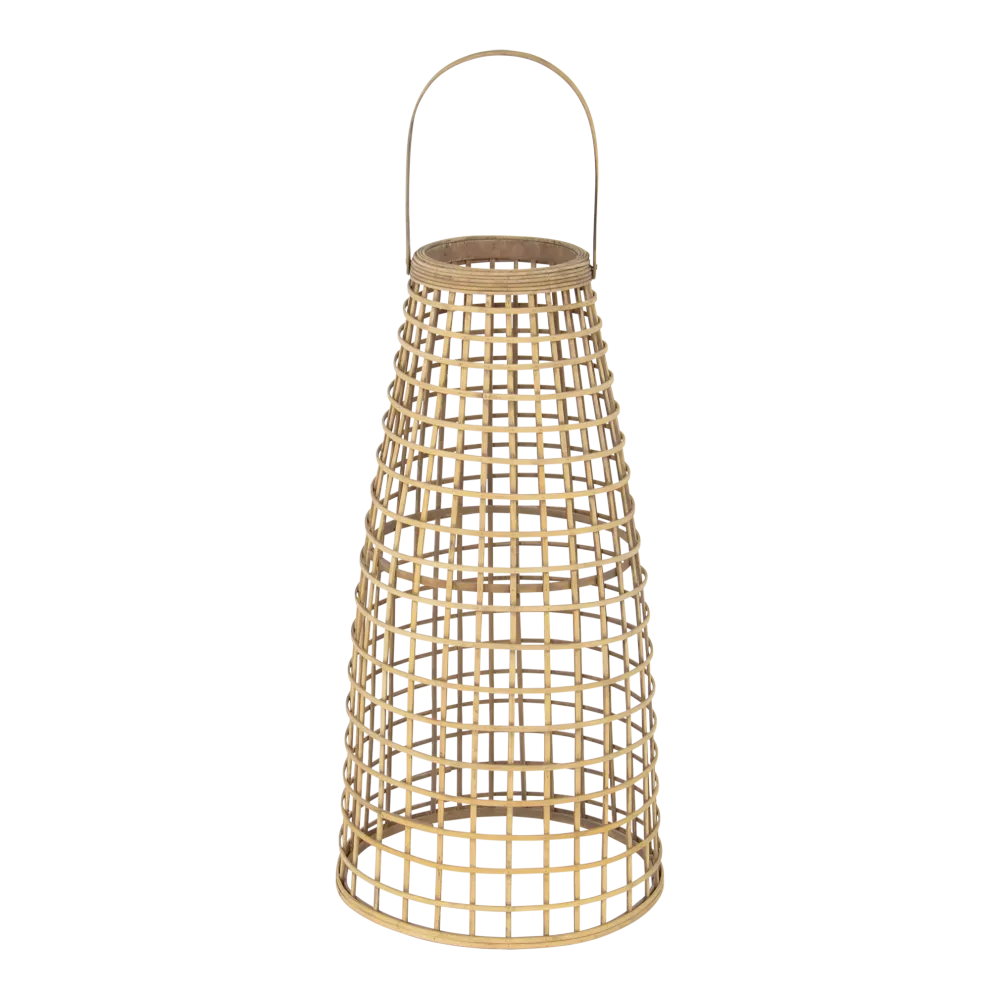 Lanterne Anzu naturelle avec LED, S/2