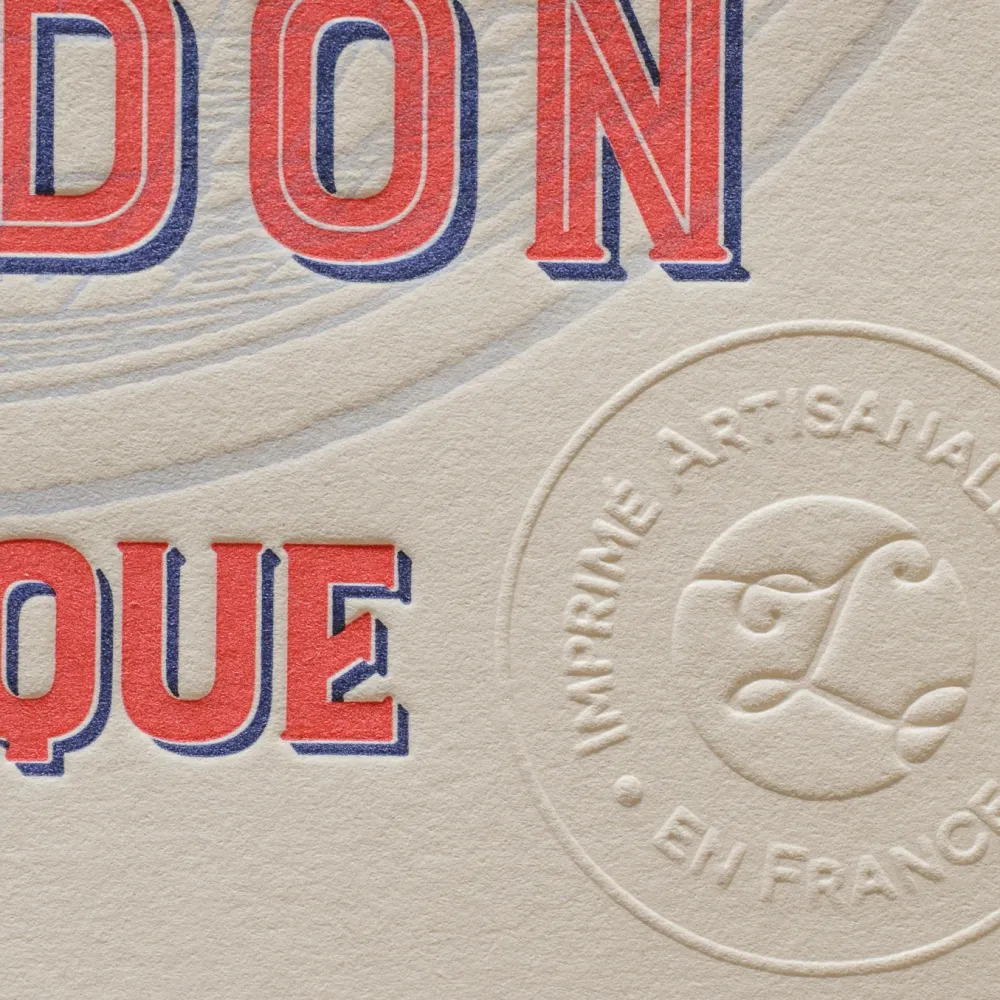 Affiche A4 Letterpress Espadon du Pacifique L'Atelier Letterpress