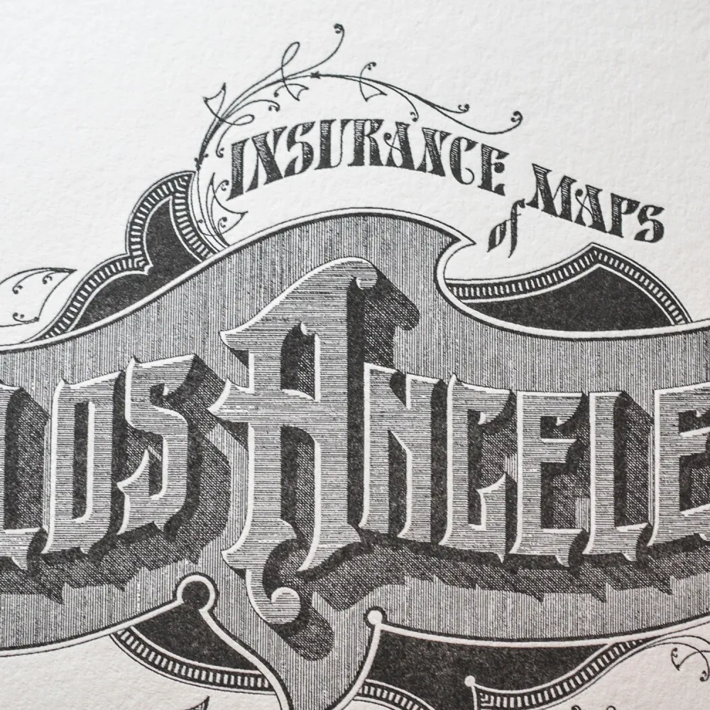 Affiche A4 Letterpress Los Angeles L'Atelier Letterpress