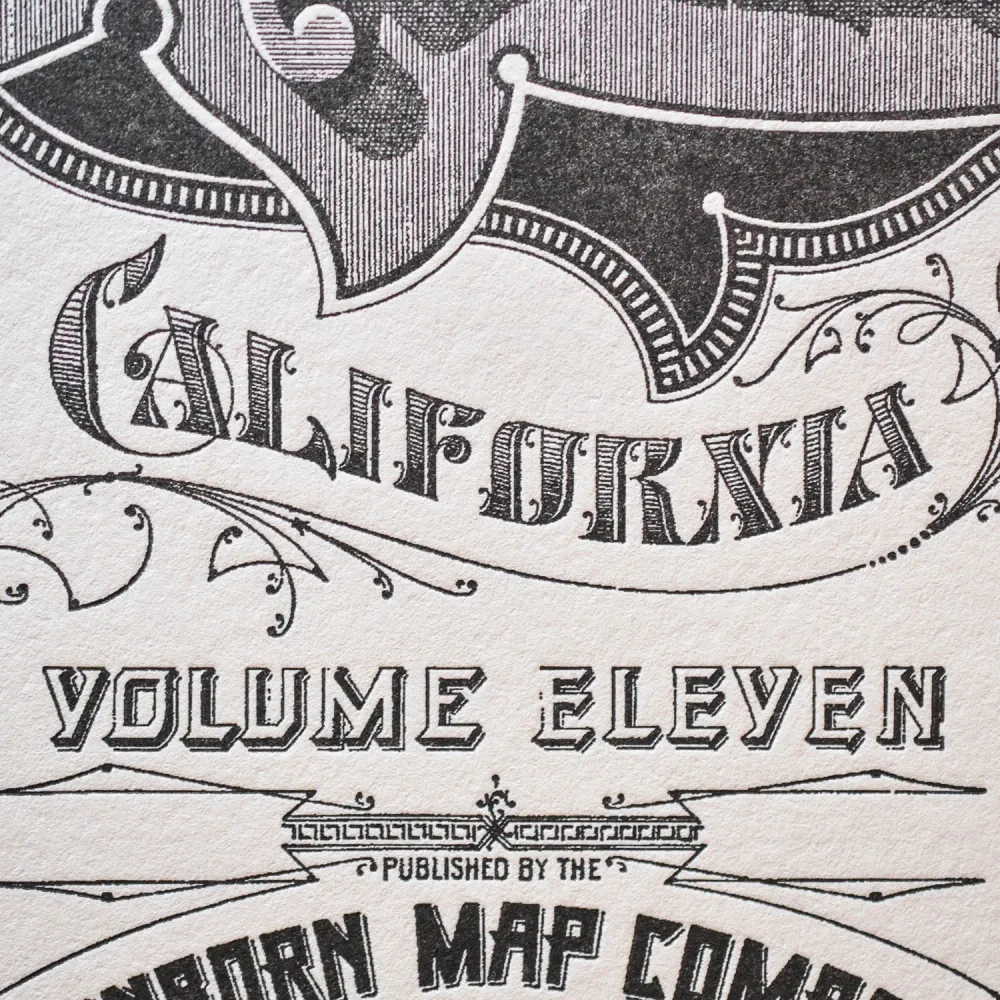 Affiche A4 Letterpress Los Angeles L'Atelier Letterpress