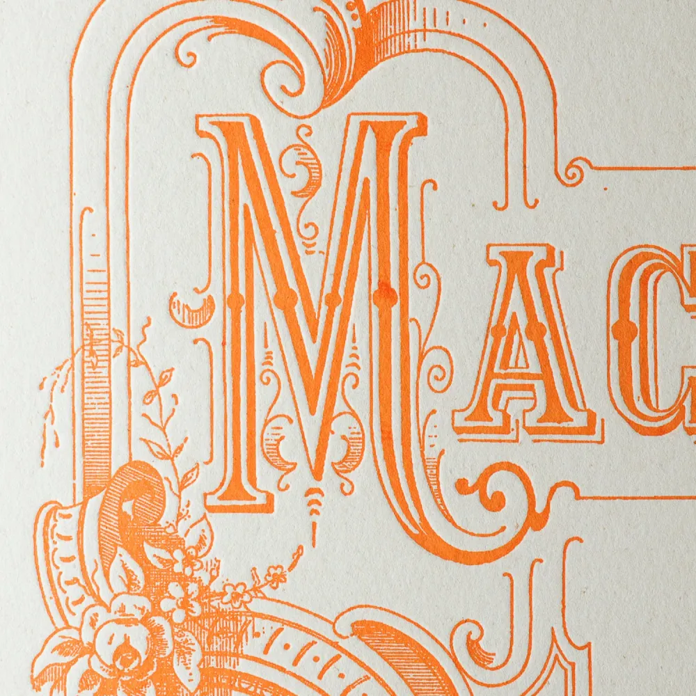 Affiche A4 Letterpress Macbeth de Verdi L'Atelier Letterpress