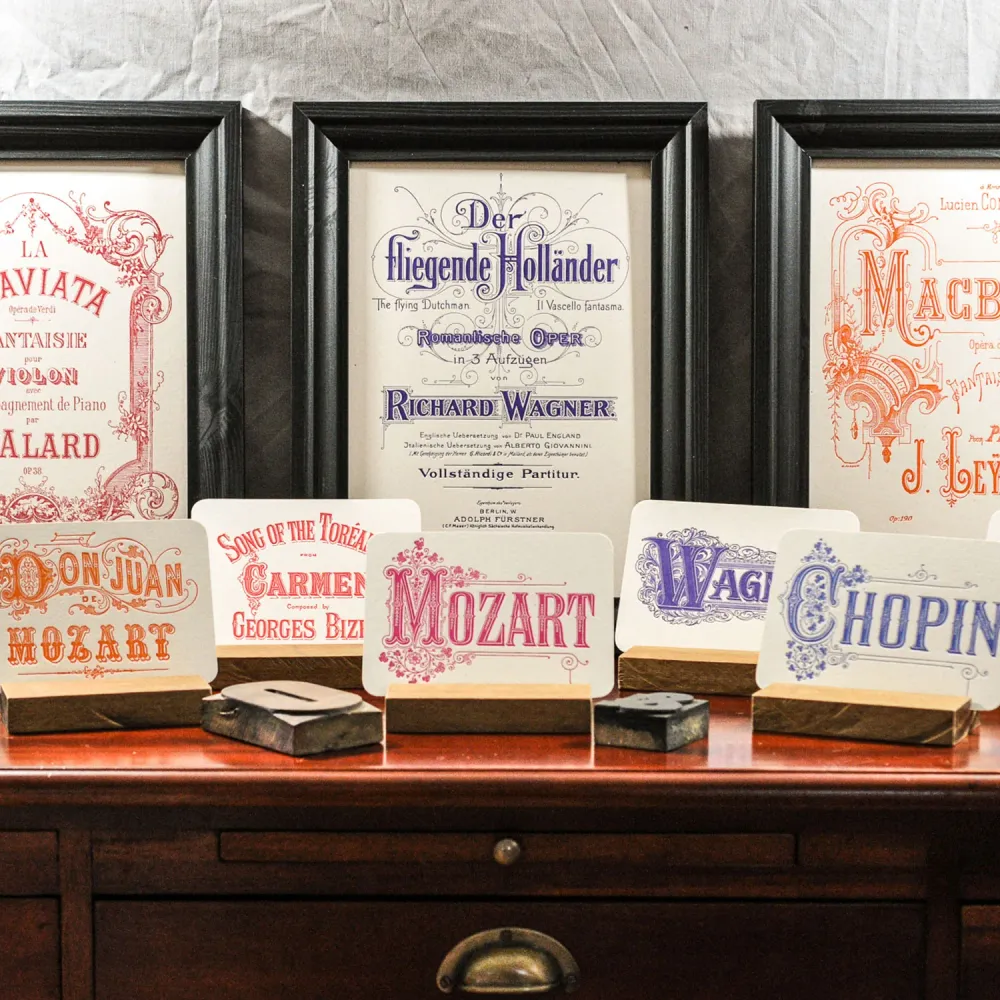 Affiche A4 Letterpress Macbeth de Verdi L'Atelier Letterpress