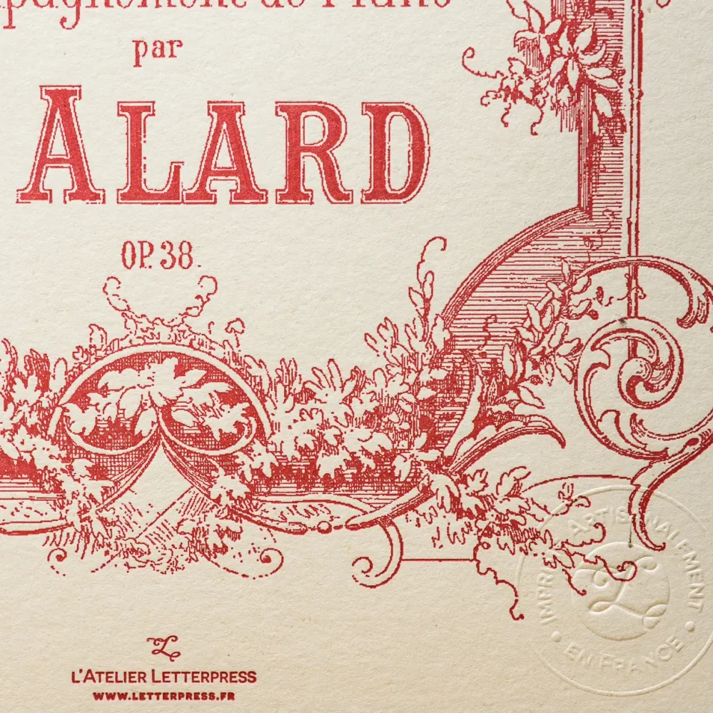 Affiche A4 Letterpress La Traviata L'Atelier Letterpress