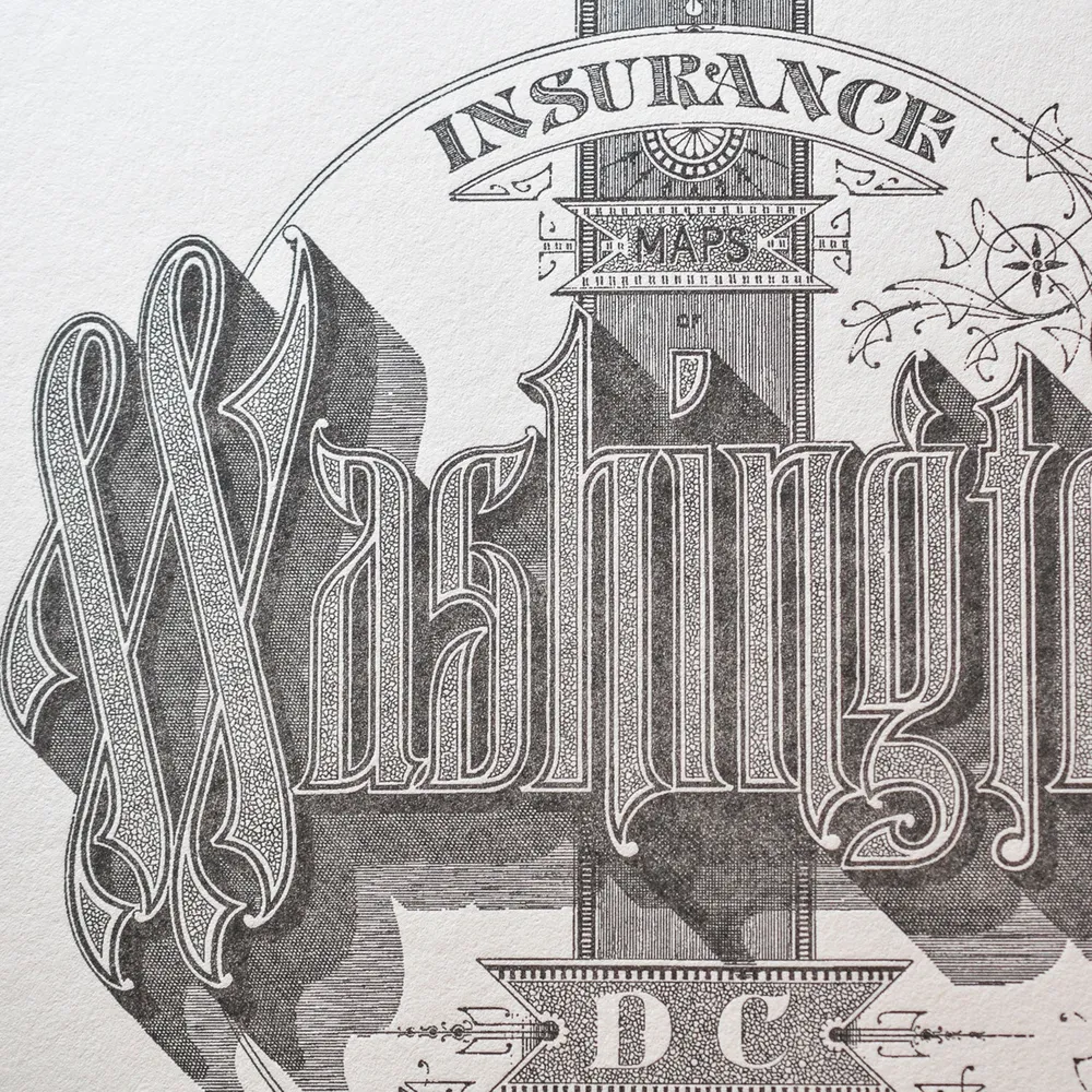 Affiche A4 Letterpress Washington L'Atelier Letterpress