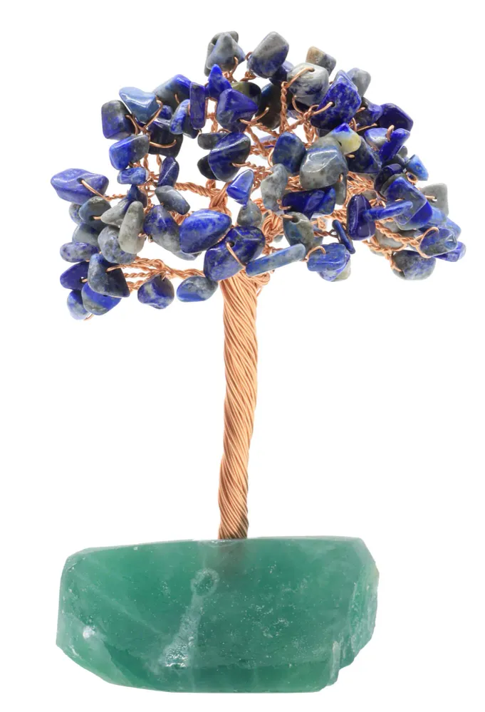 Arbre du Bonheur Lapis Lazuli base Fluorite 14cm L'AURA