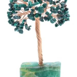 Arbre du Bonheur Malachite base Fluorite 14cm L'AURA