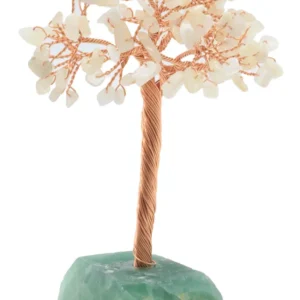 Arbre du Bonheur Pierre de Lune base Fluorite 14cm L'AURA