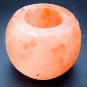 Bougeoir Cristaux de Sel Rond Poli L'AURA