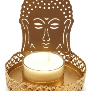 Bougeoir à Réflexion Métal Bouddha 11cm L'AURA
