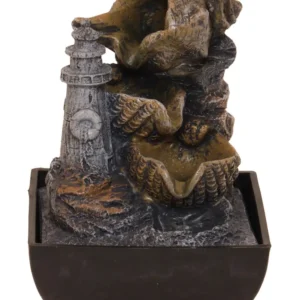 Fontaine Résine Phare & Coquillages 24cm L'AURA