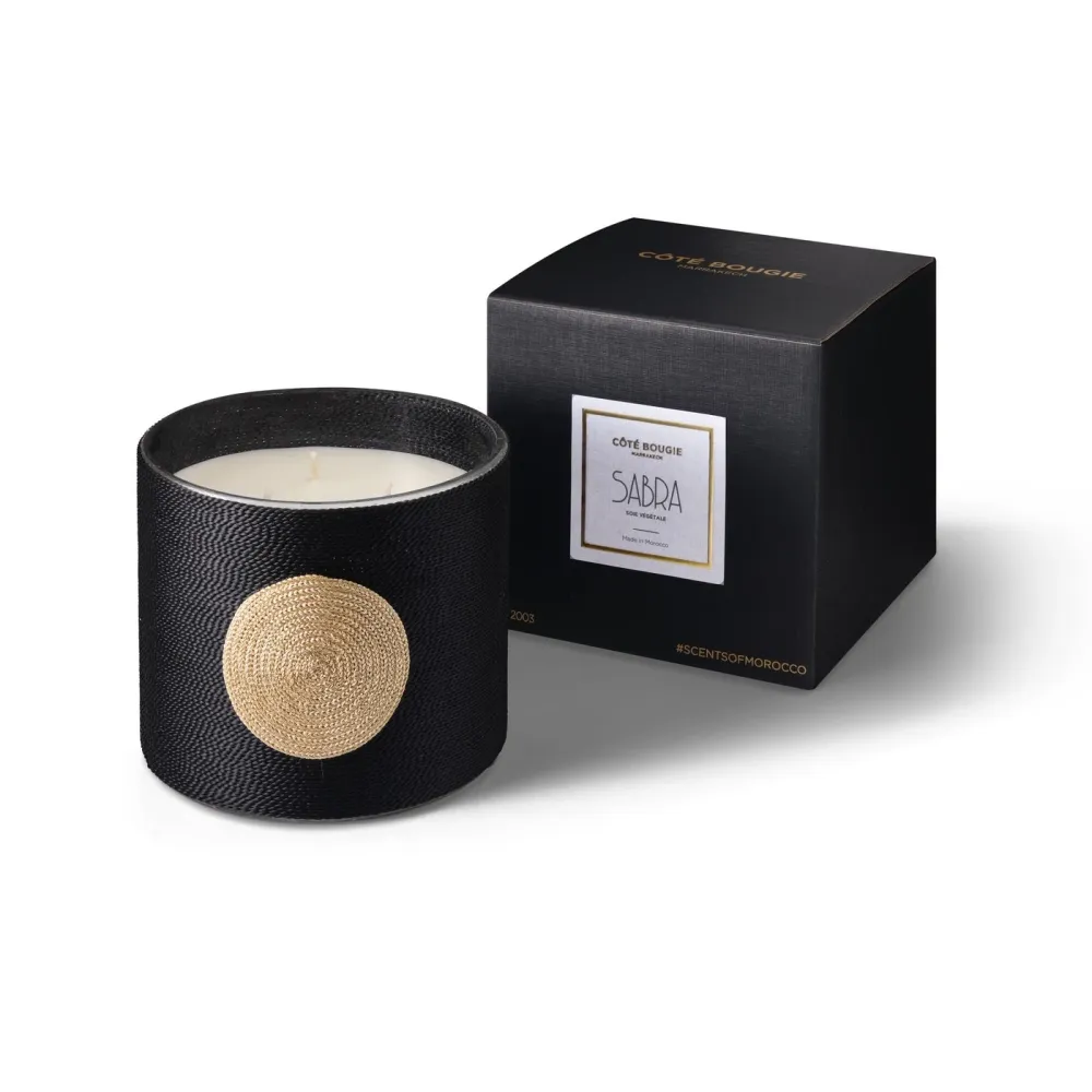 Bougie Sabra - Dana Oud - Noir Et Dorée Les Archives - Côté Bougie