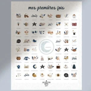 Affiche mes premières fois - Souris Cobalt Les petites dates