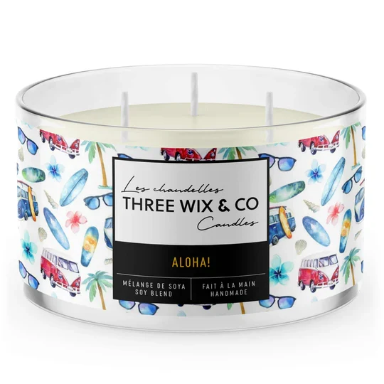 CHANDELLE - ALOHA! LES PRODUITS THREE WIX & CO.
