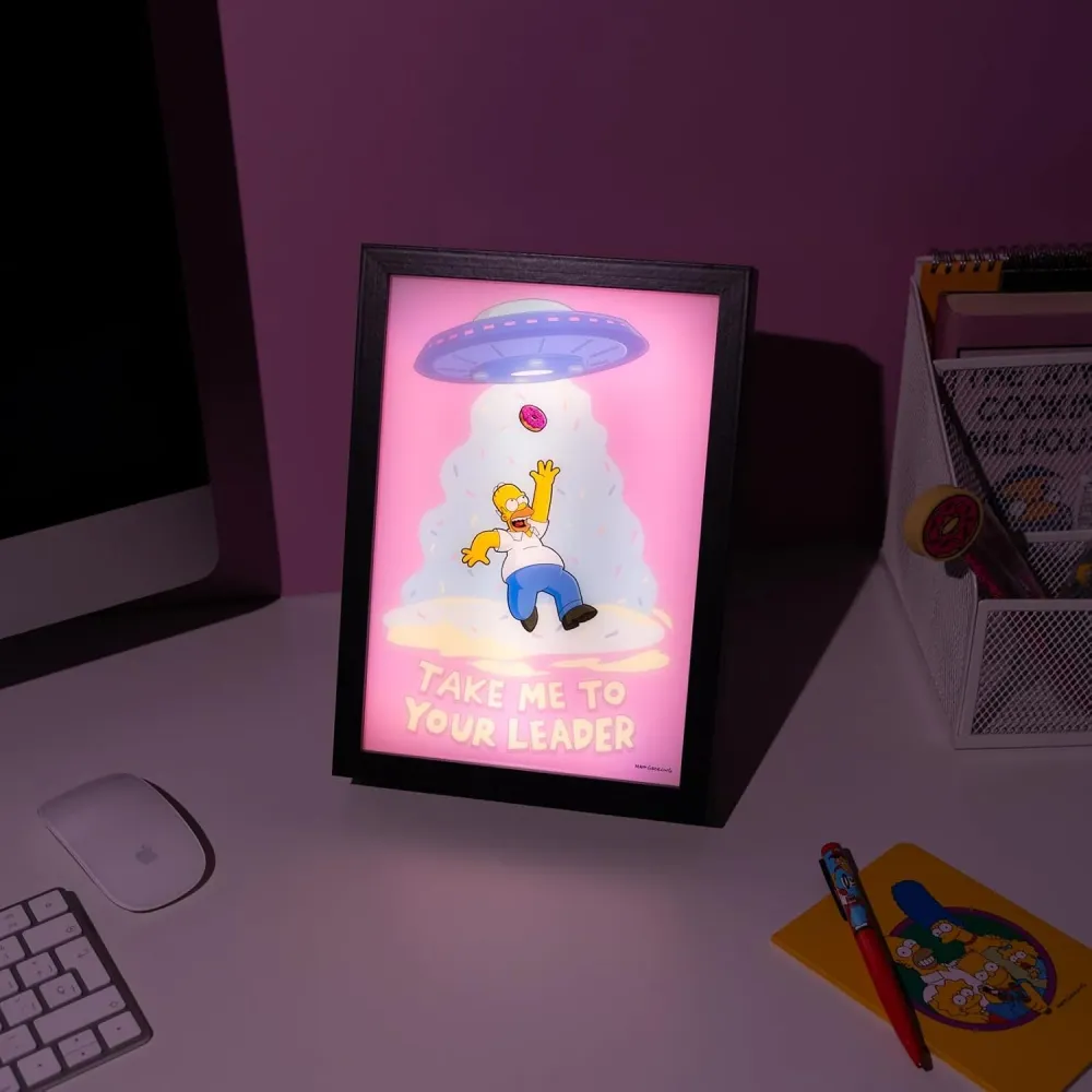 Les Simpsons Homer Image LED Lumineuse "Take Me To Your Leader"