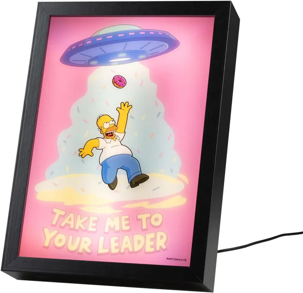 Les Simpsons Homer Image LED Lumineuse "Take Me To Your Leader"