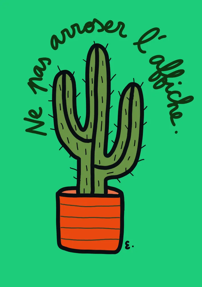 Affiche cactus @lesdessinsdelo