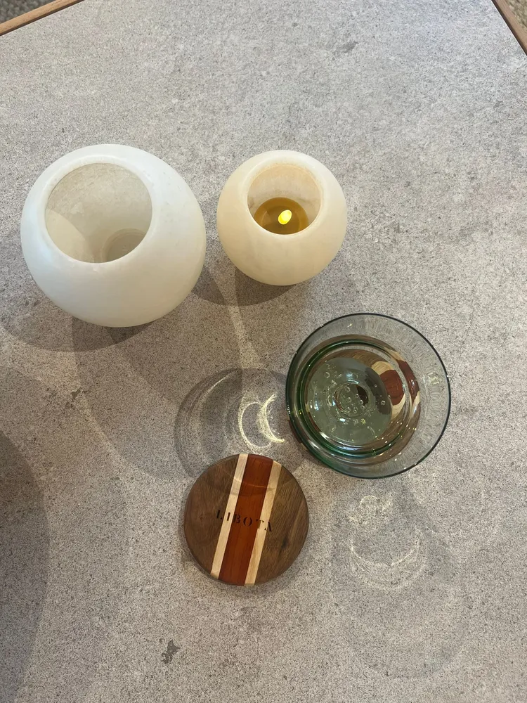 Libota Ceramics Ampoule chauffe-plat grande blanche